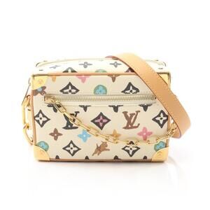 Louis Vuitton Soft Trunk Shoulder Bag Canvas Leather Monogram Craggy White Brown